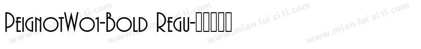 PeignotW01-Bold Regu字体转换